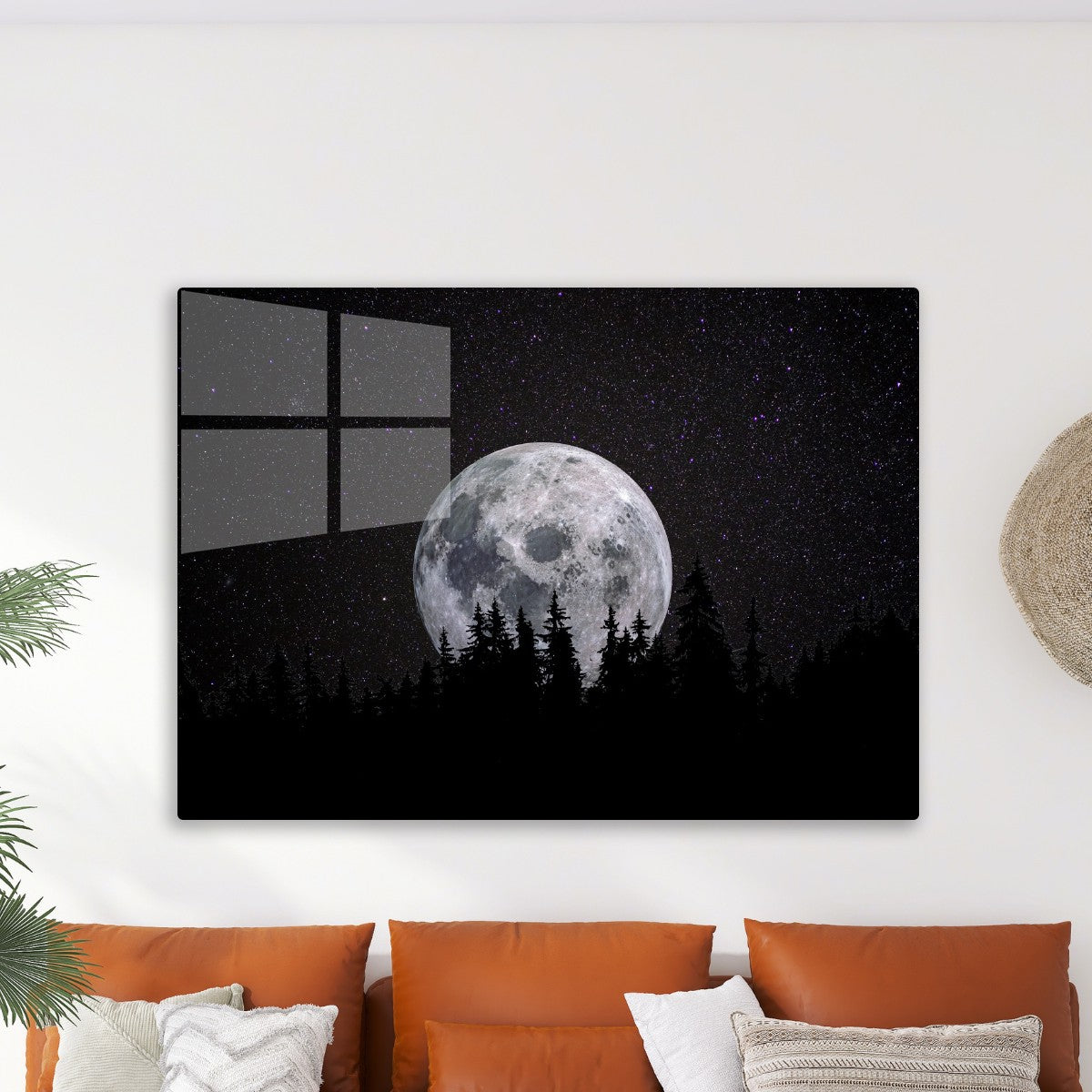 Full moon Forest Night Dark