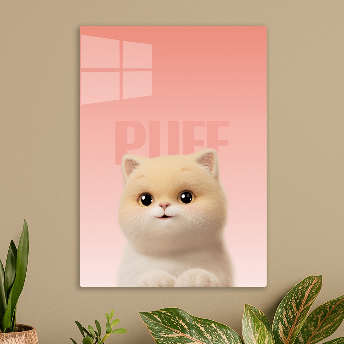 Cute cat puff