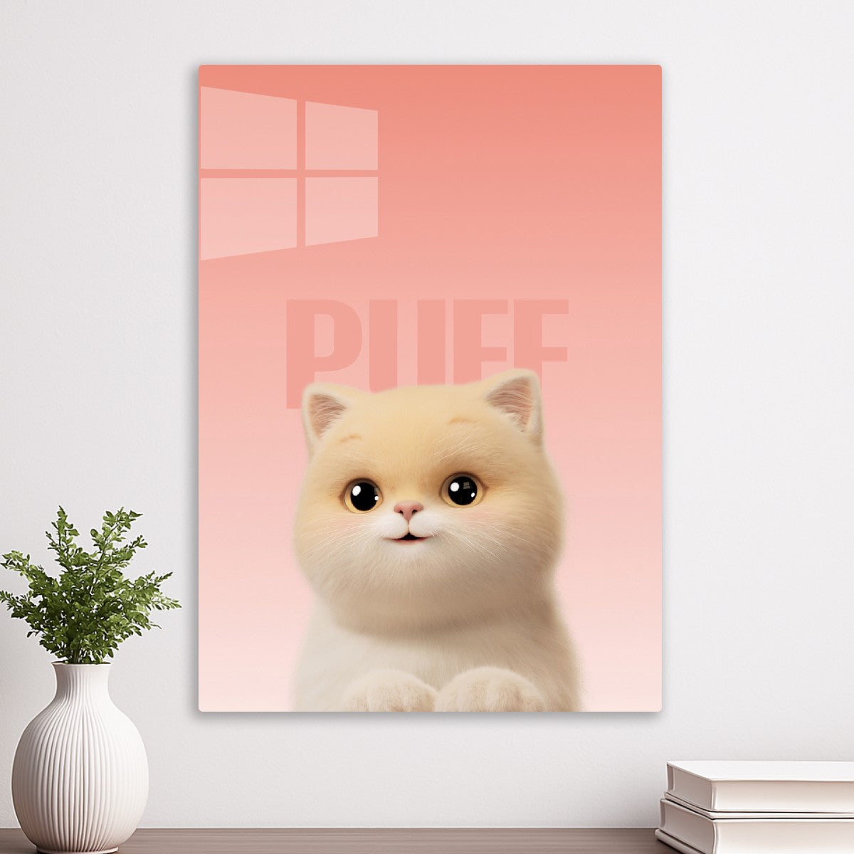 Cute cat puff