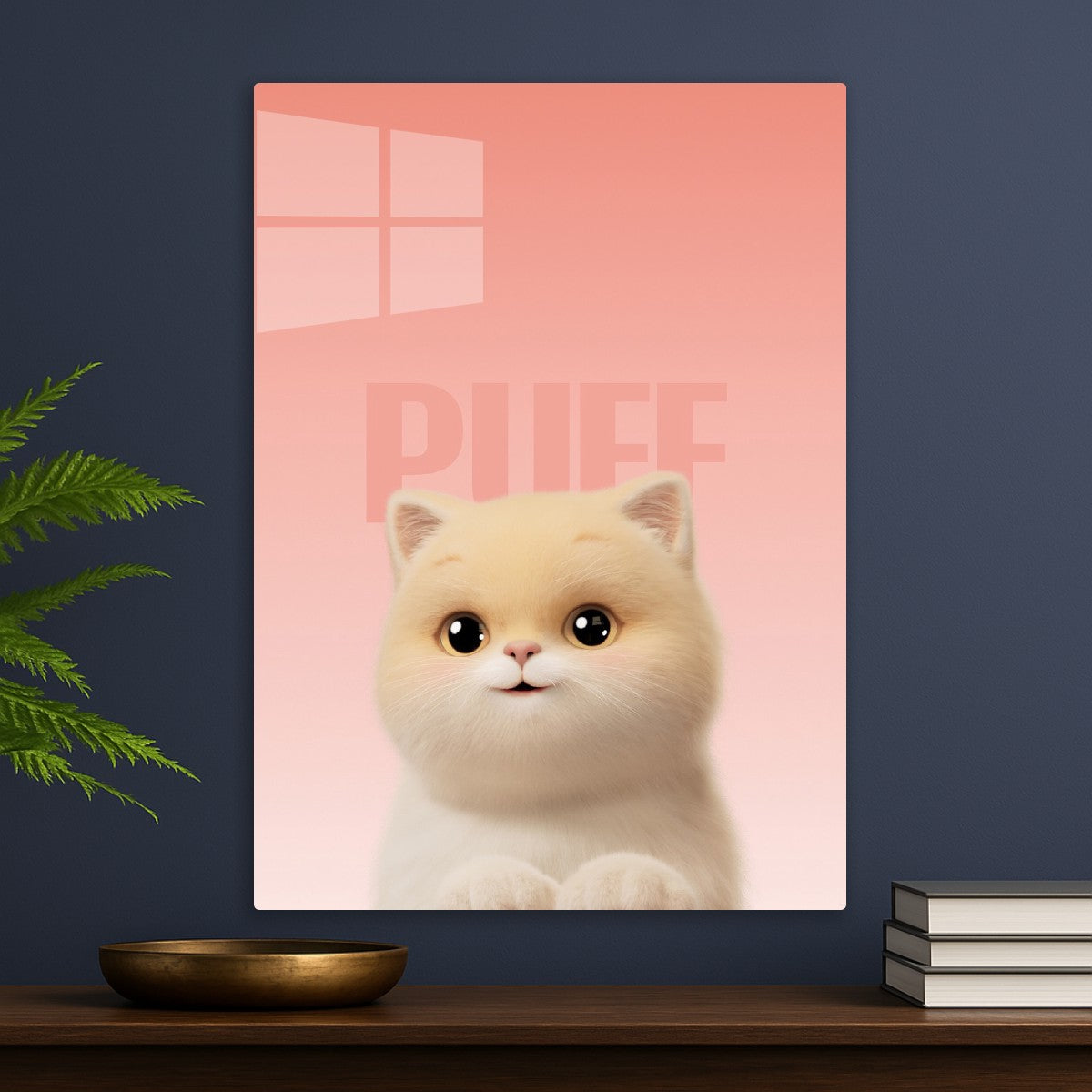 Cute cat puff