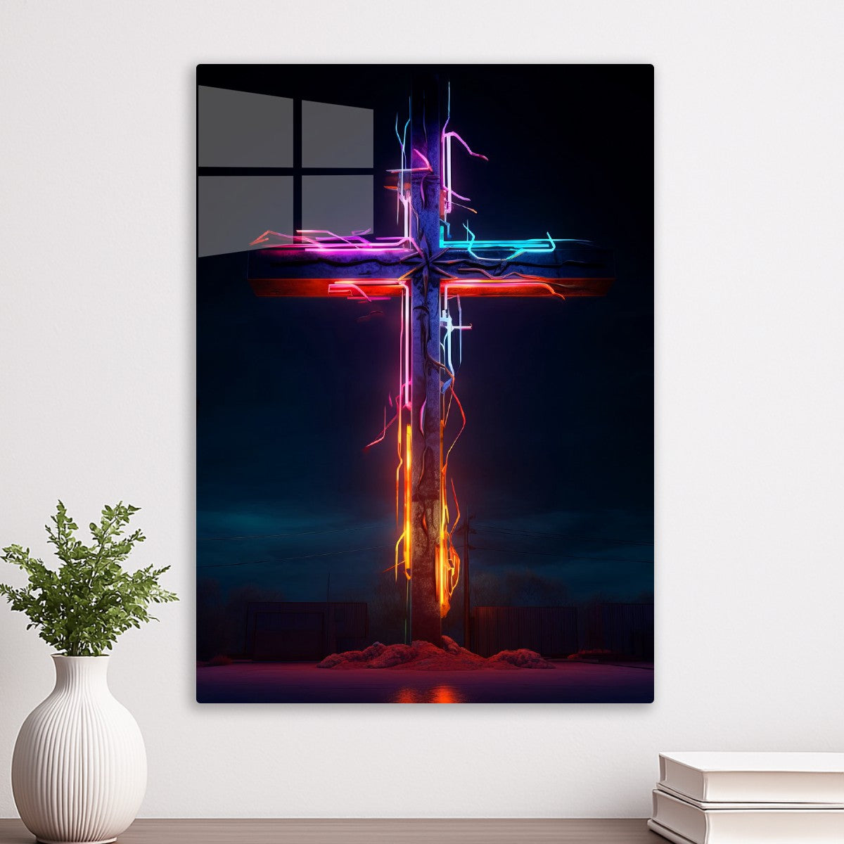 The Electric Cross Glowing