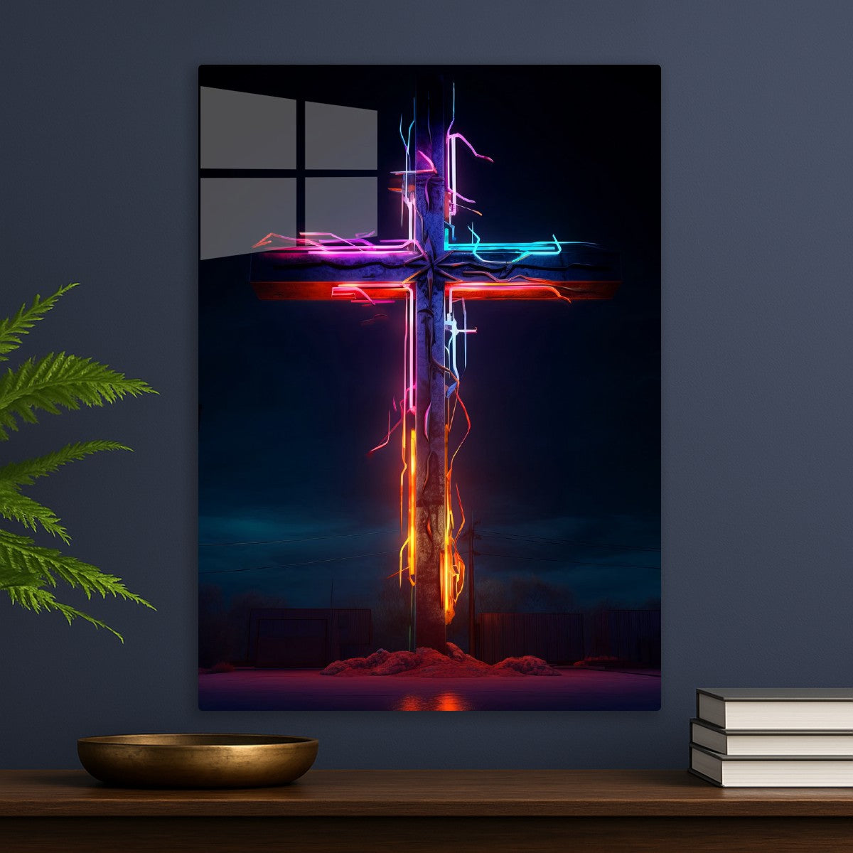 The Electric Cross Glowing