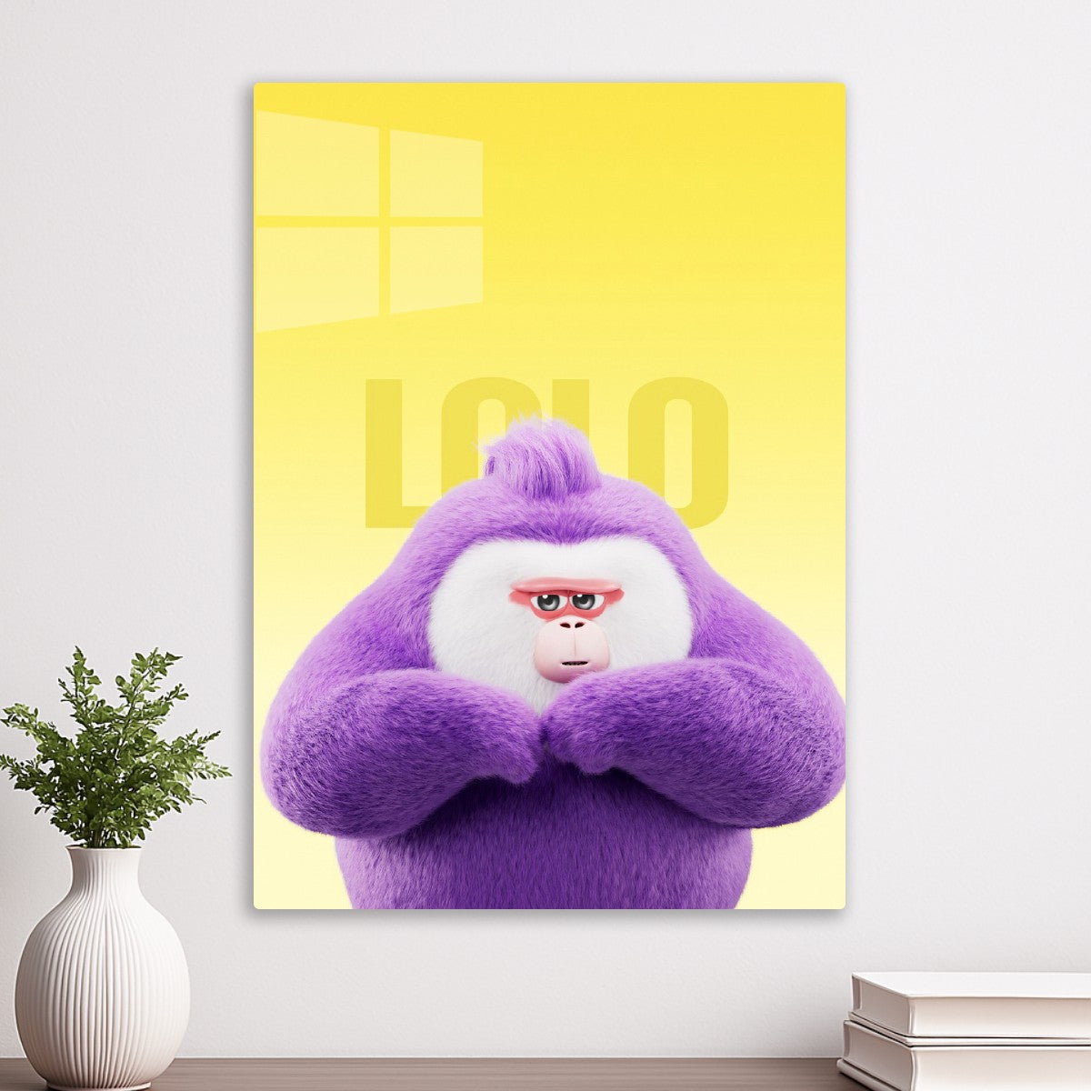 Cute purple gorilla