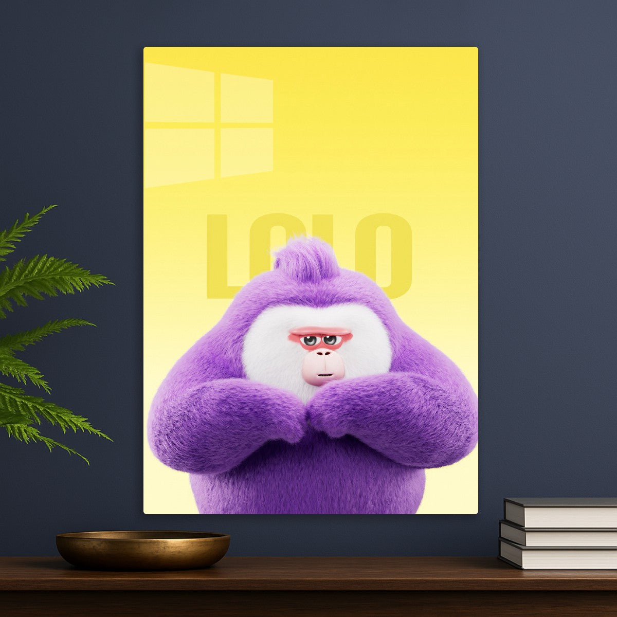 Cute purple gorilla