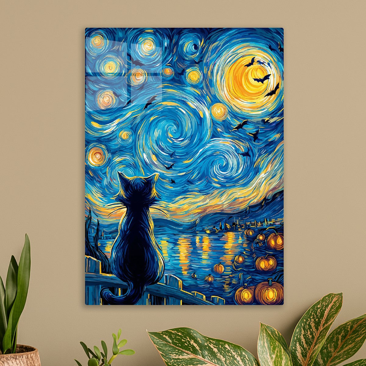 Starry Gaze of the Black Cat