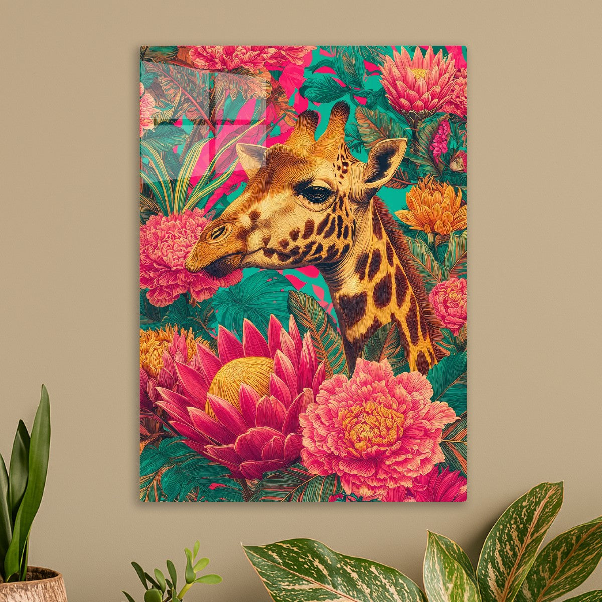 Giraffe in Blooming Eden