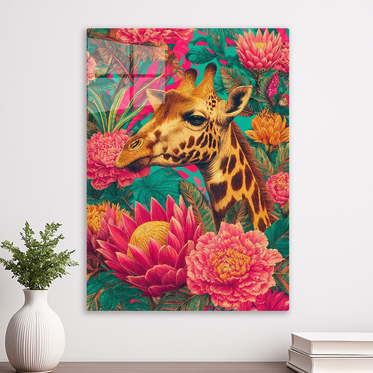 Giraffe in Blooming Eden