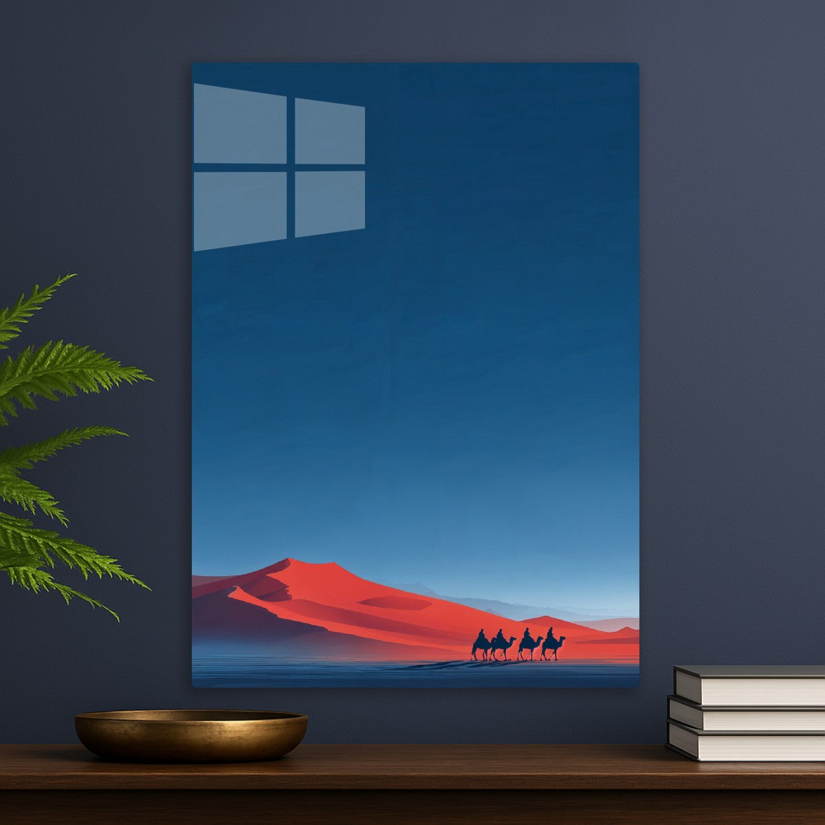 Caravan Across Red Dunes