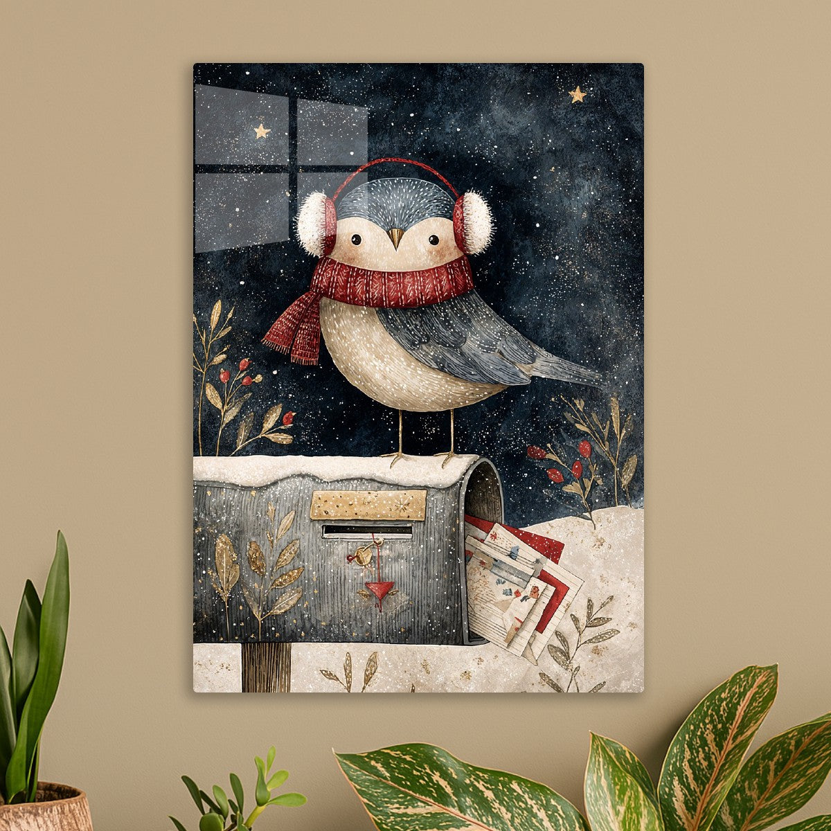 Christmas Bird Mailbox