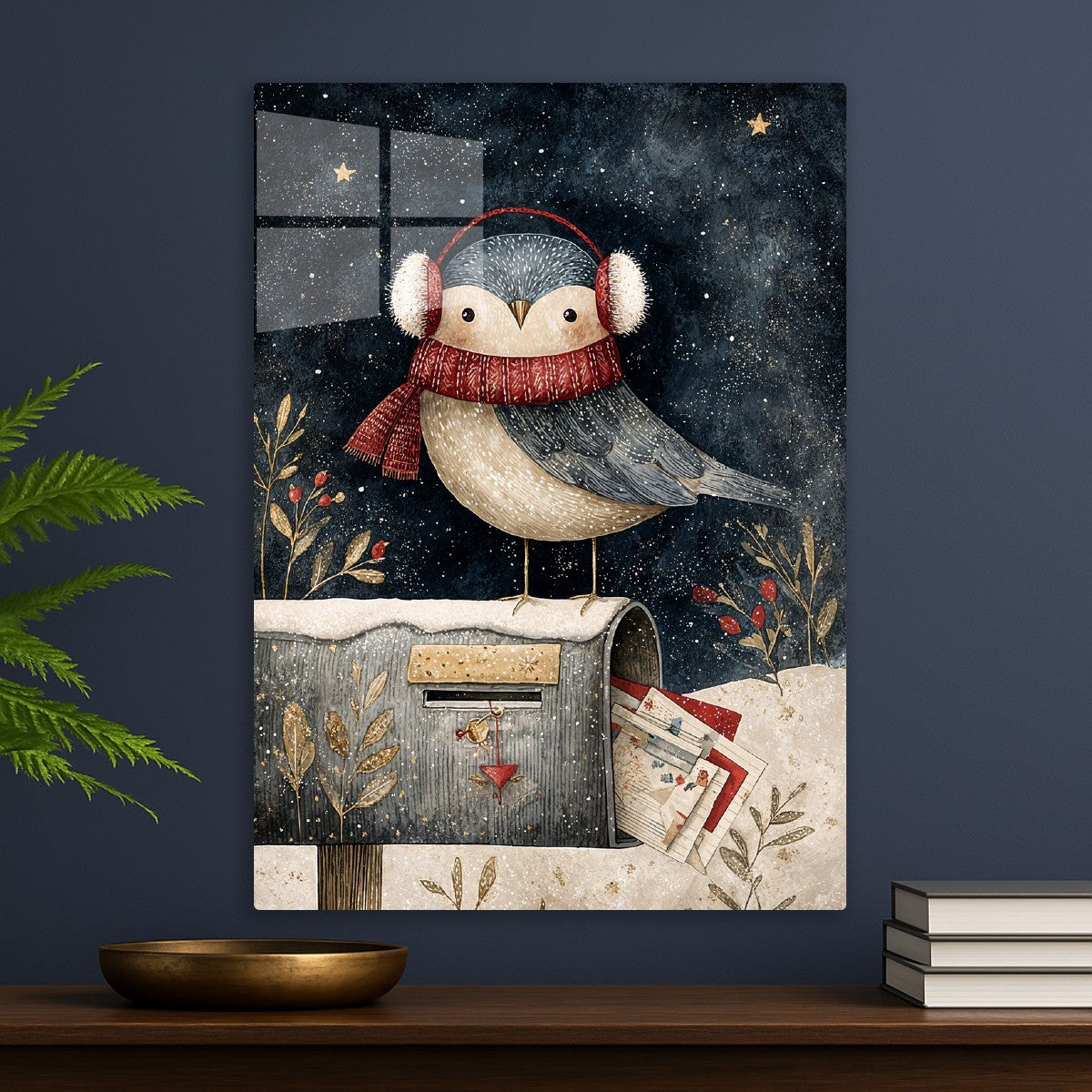 Christmas Bird Mailbox