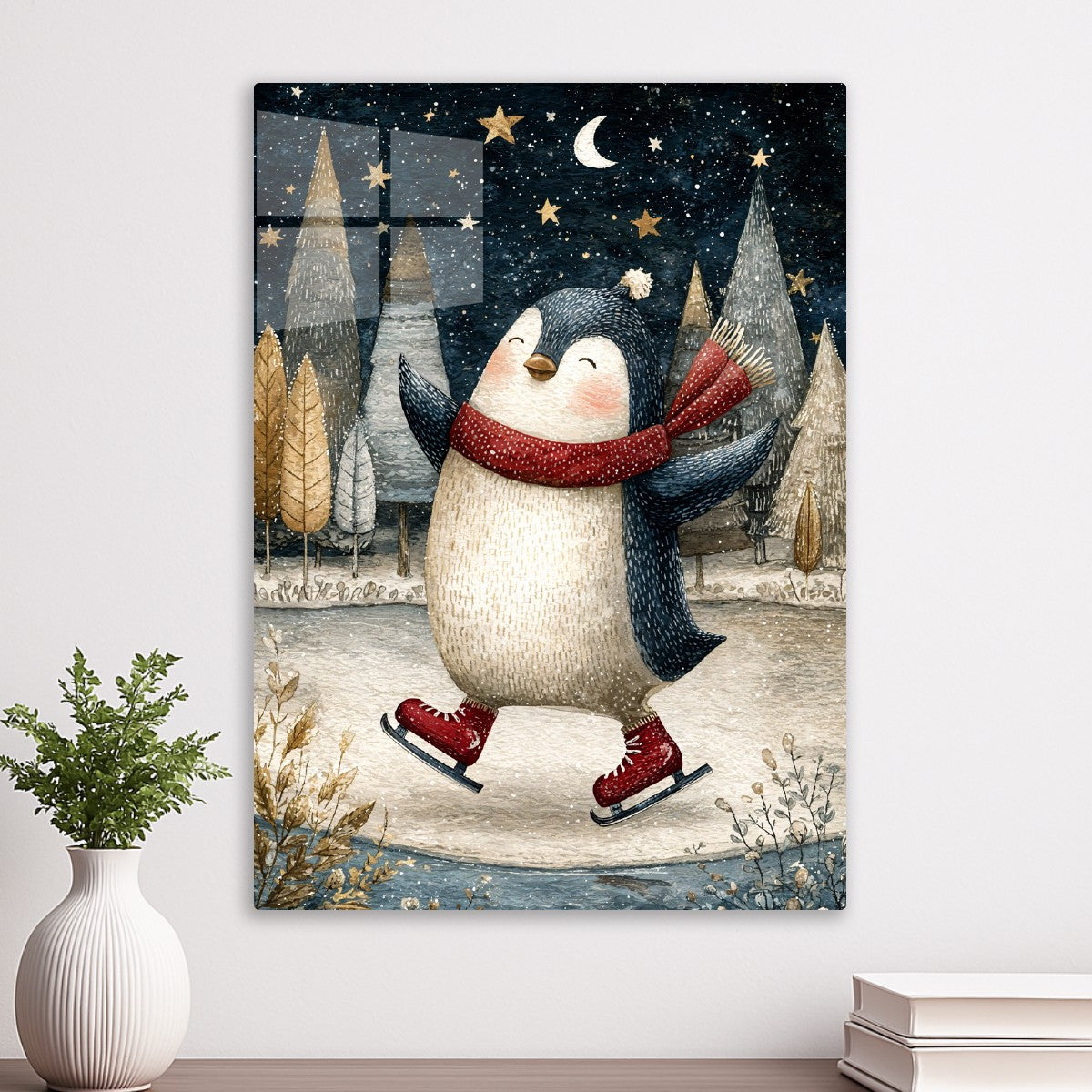 Penguin Ice Skating Joy