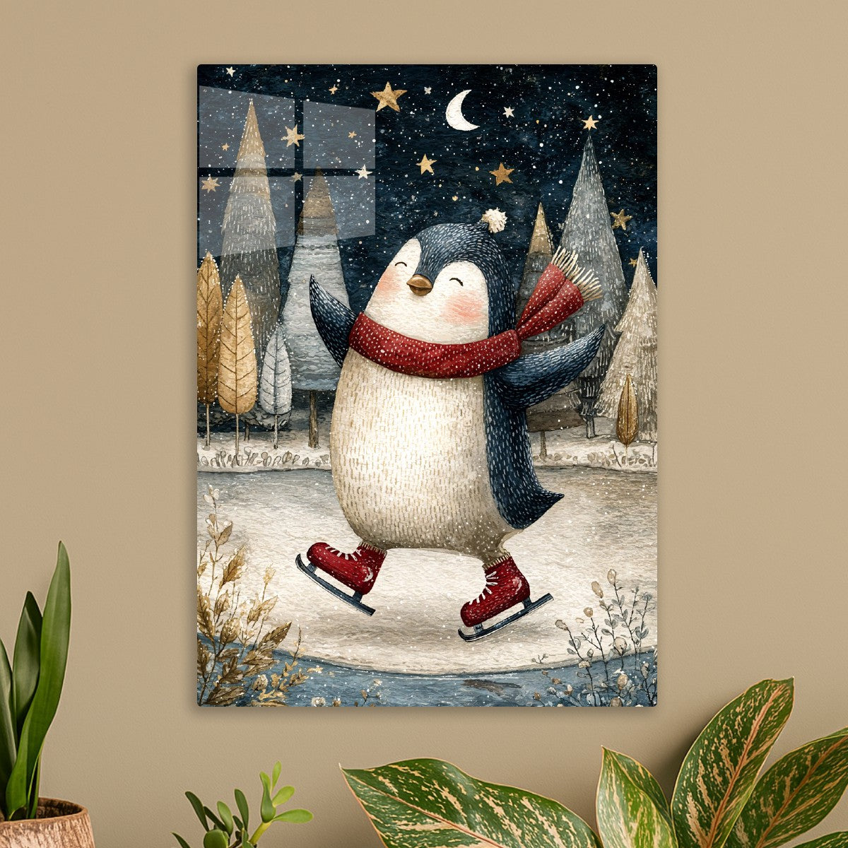 Penguin Ice Skating Joy