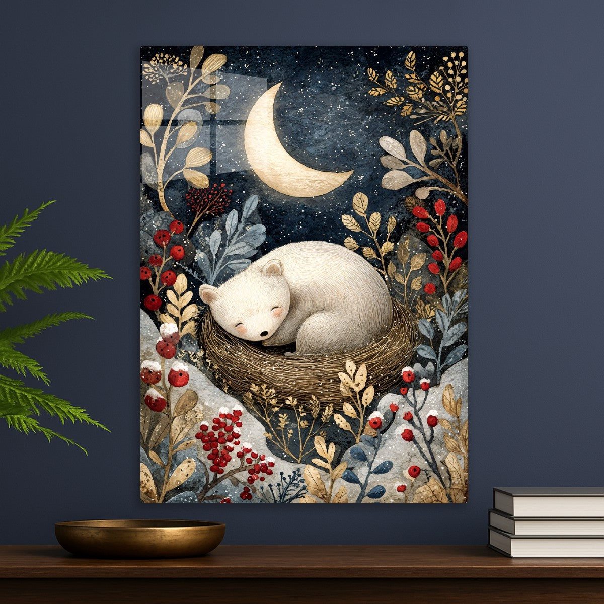 Sleeping Bear Under Moonlight