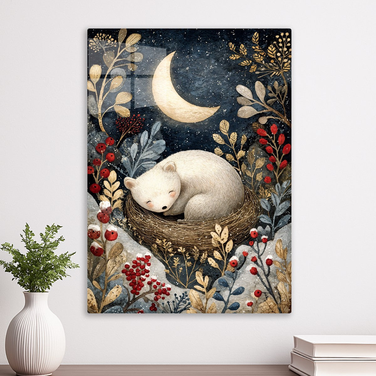 Sleeping Bear Under Moonlight