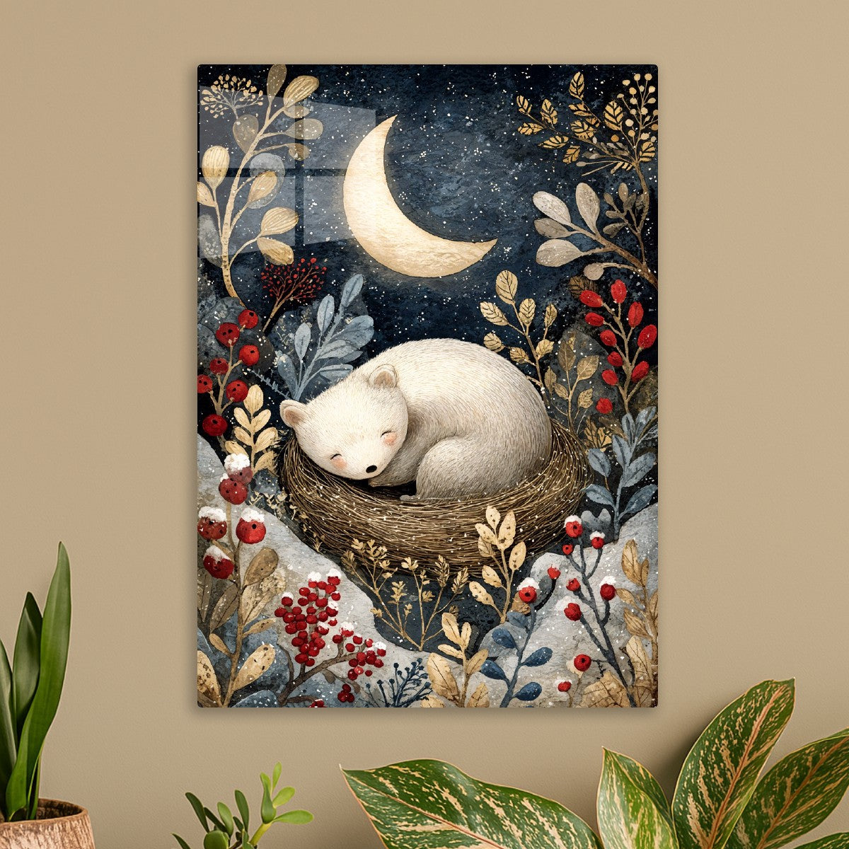 Sleeping Bear Under Moonlight