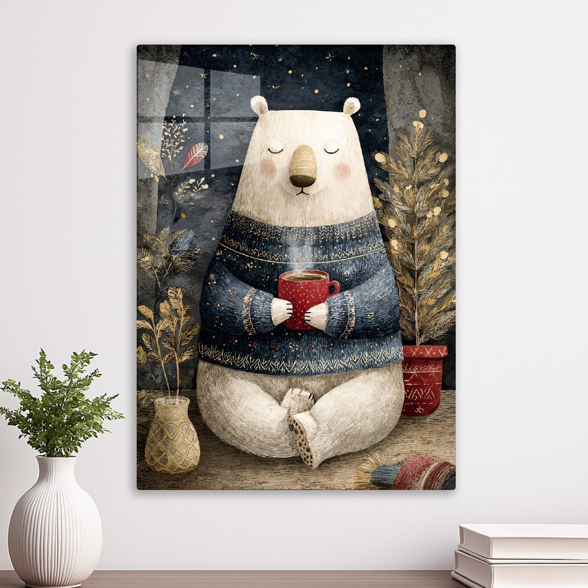 Cozy Bear with Hot Cocoa