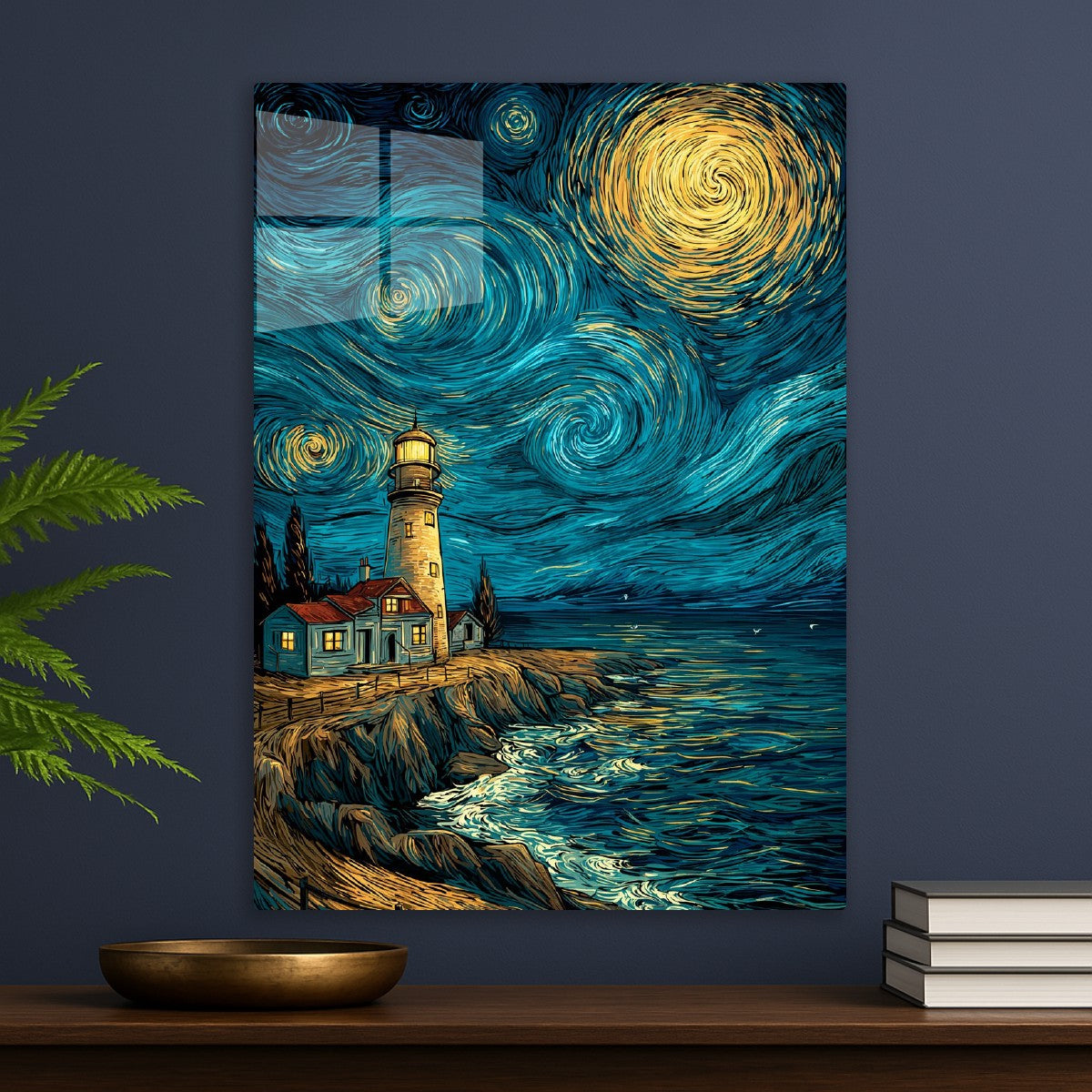 Starry Lighthouse Coastline