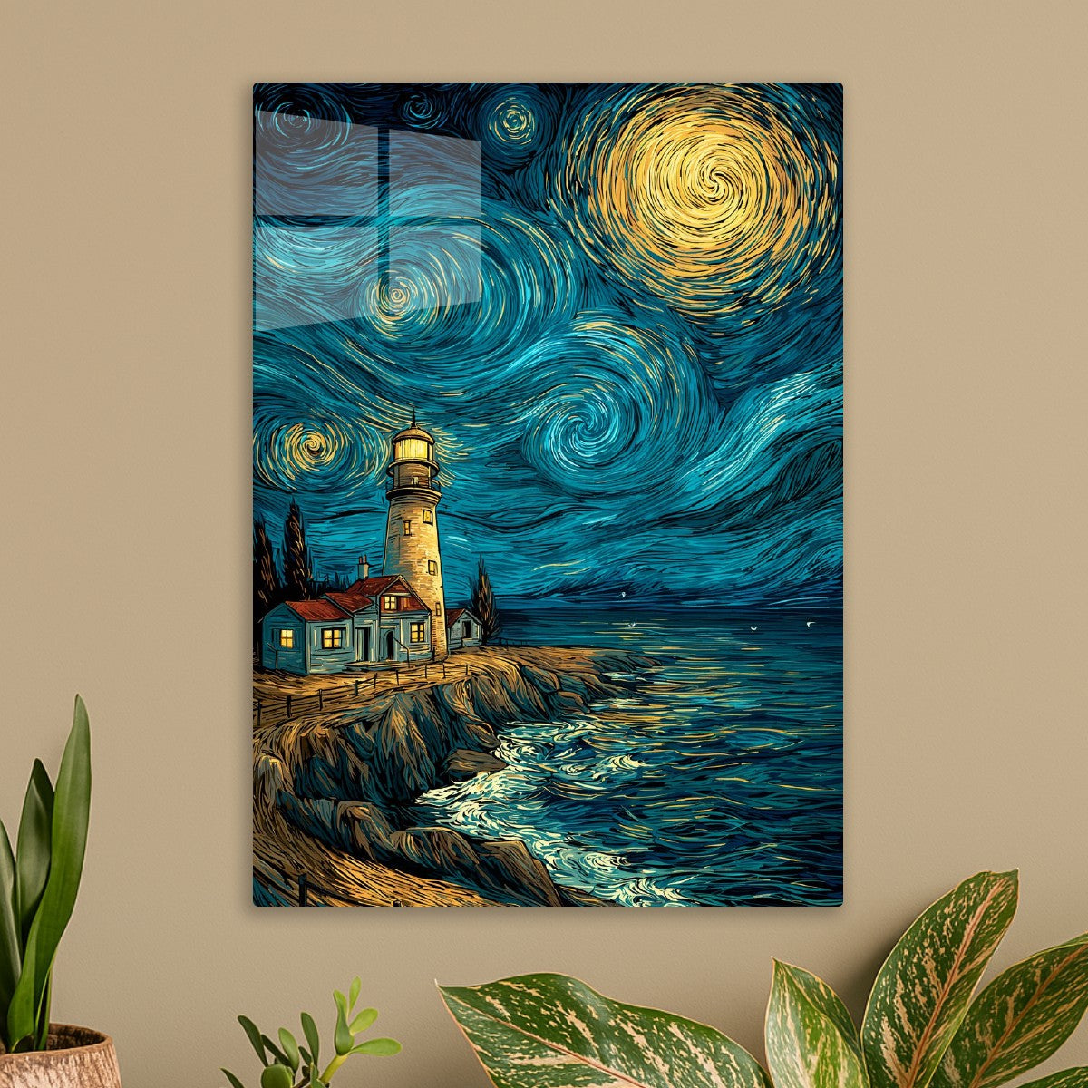 Starry Lighthouse Coastline