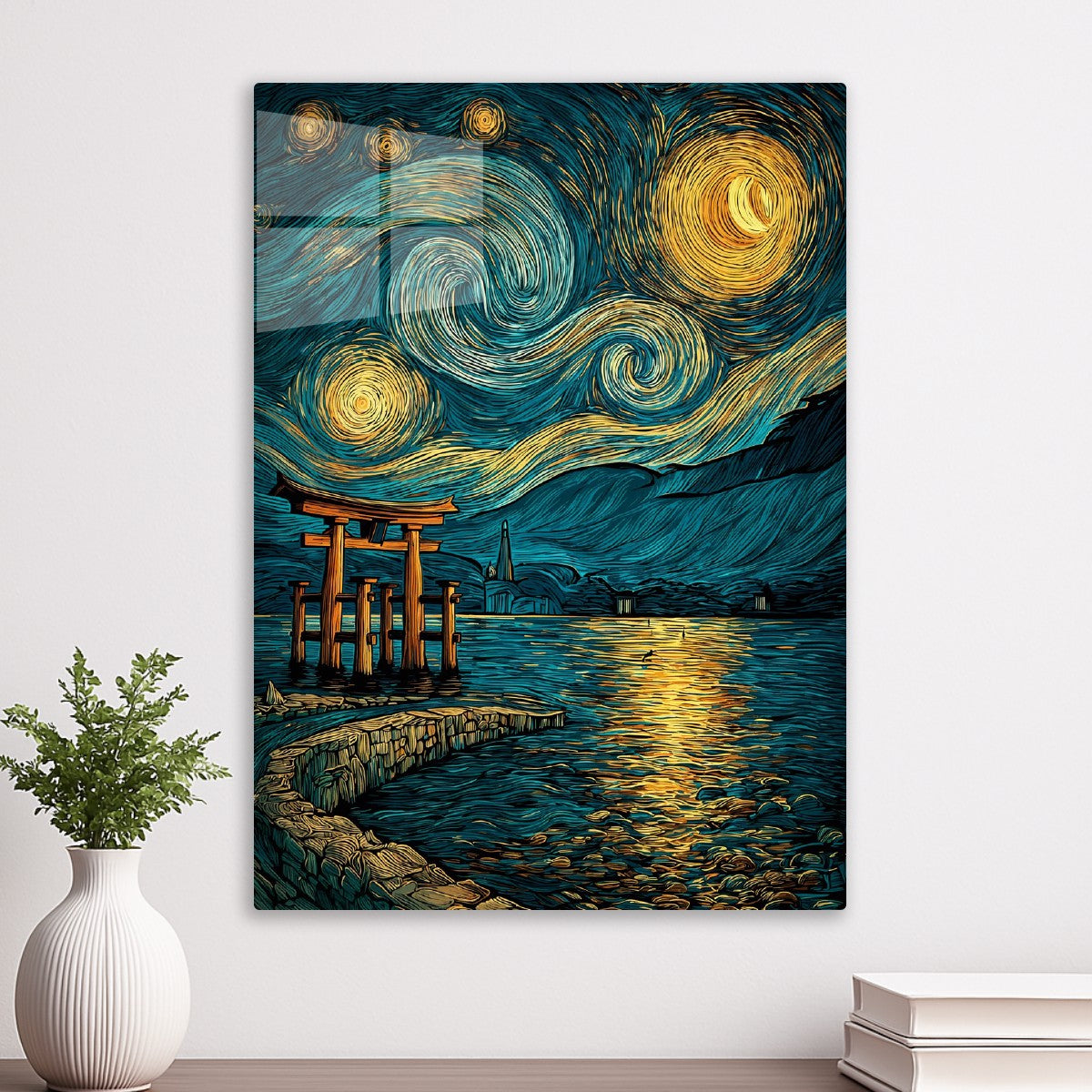 Torii Under Starry Sky