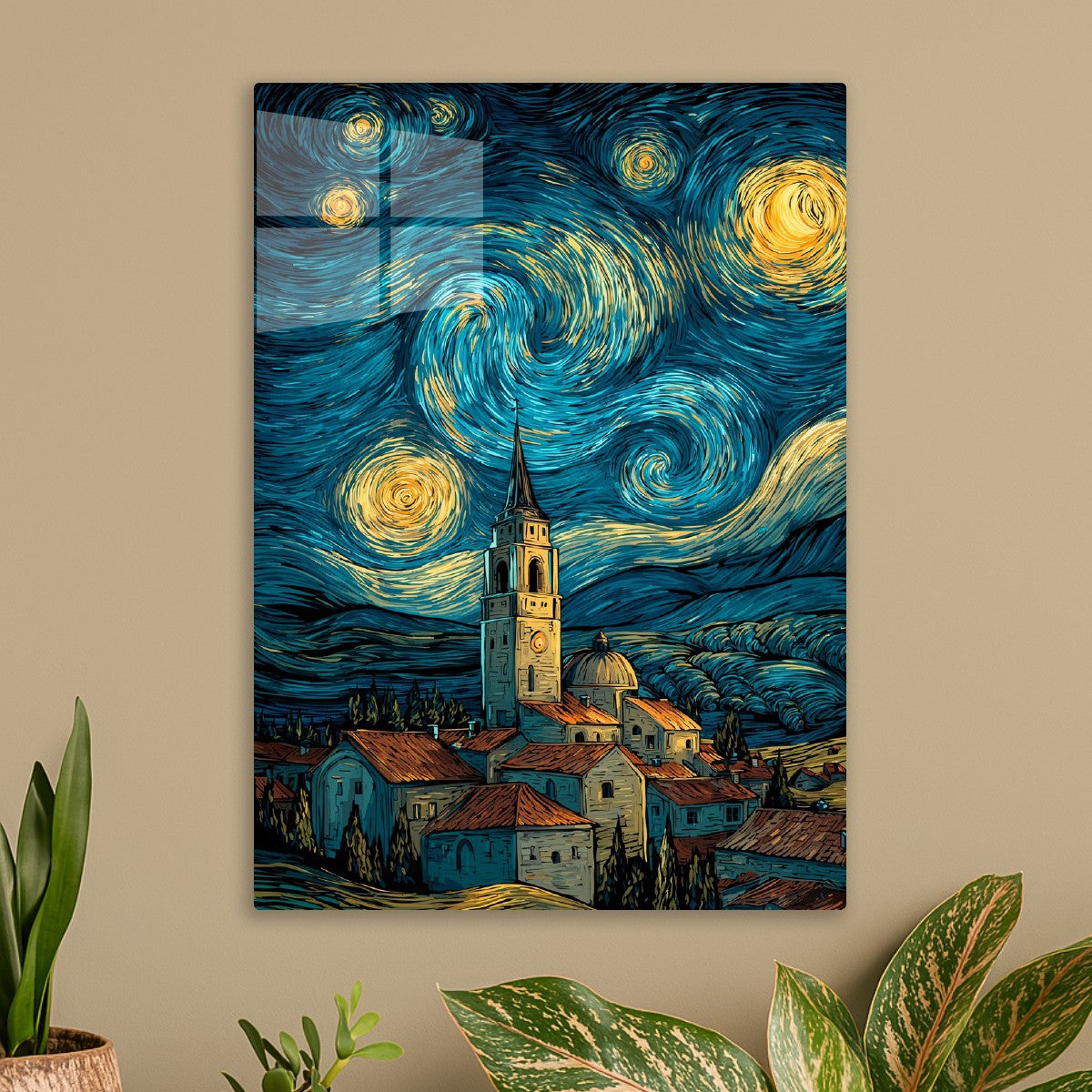 Church Tower Starry Skyline