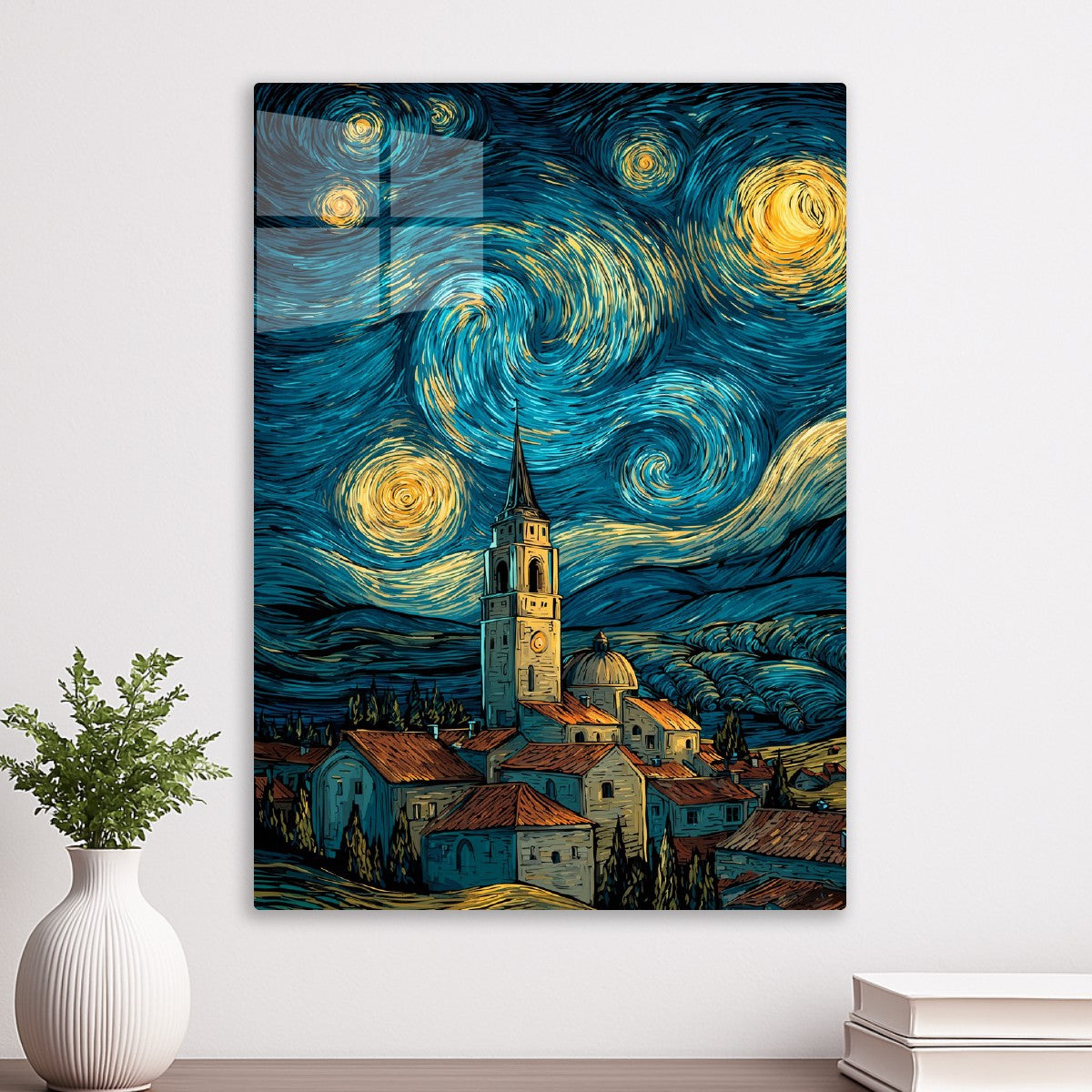 Church Tower Starry Skyline