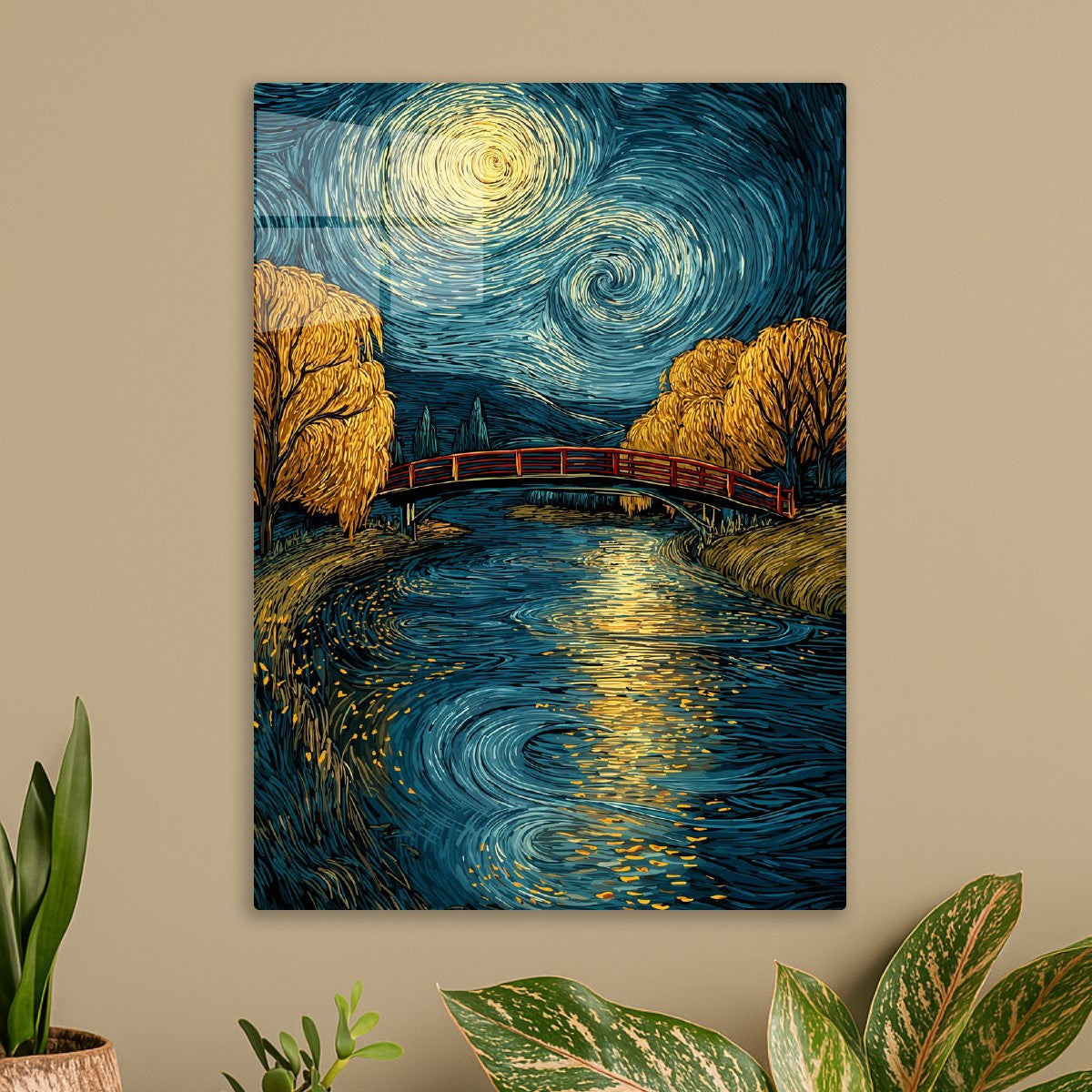 Starry Night River Bridge