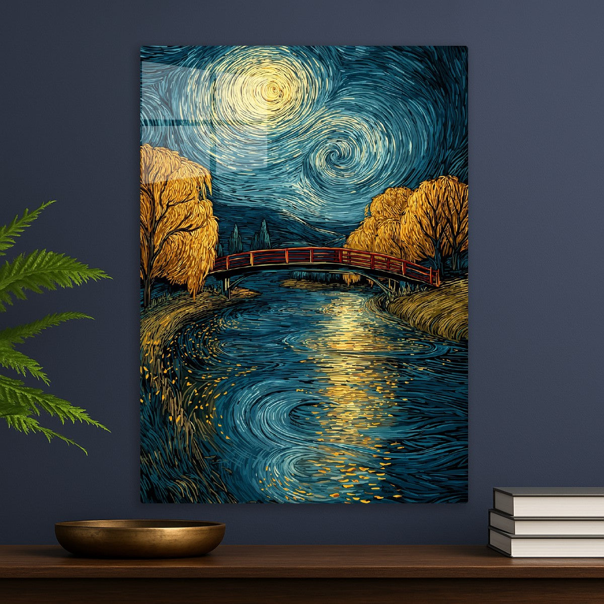 Starry Night River Bridge