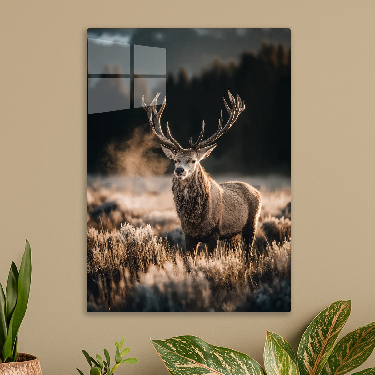 Majestic Stag in Frost