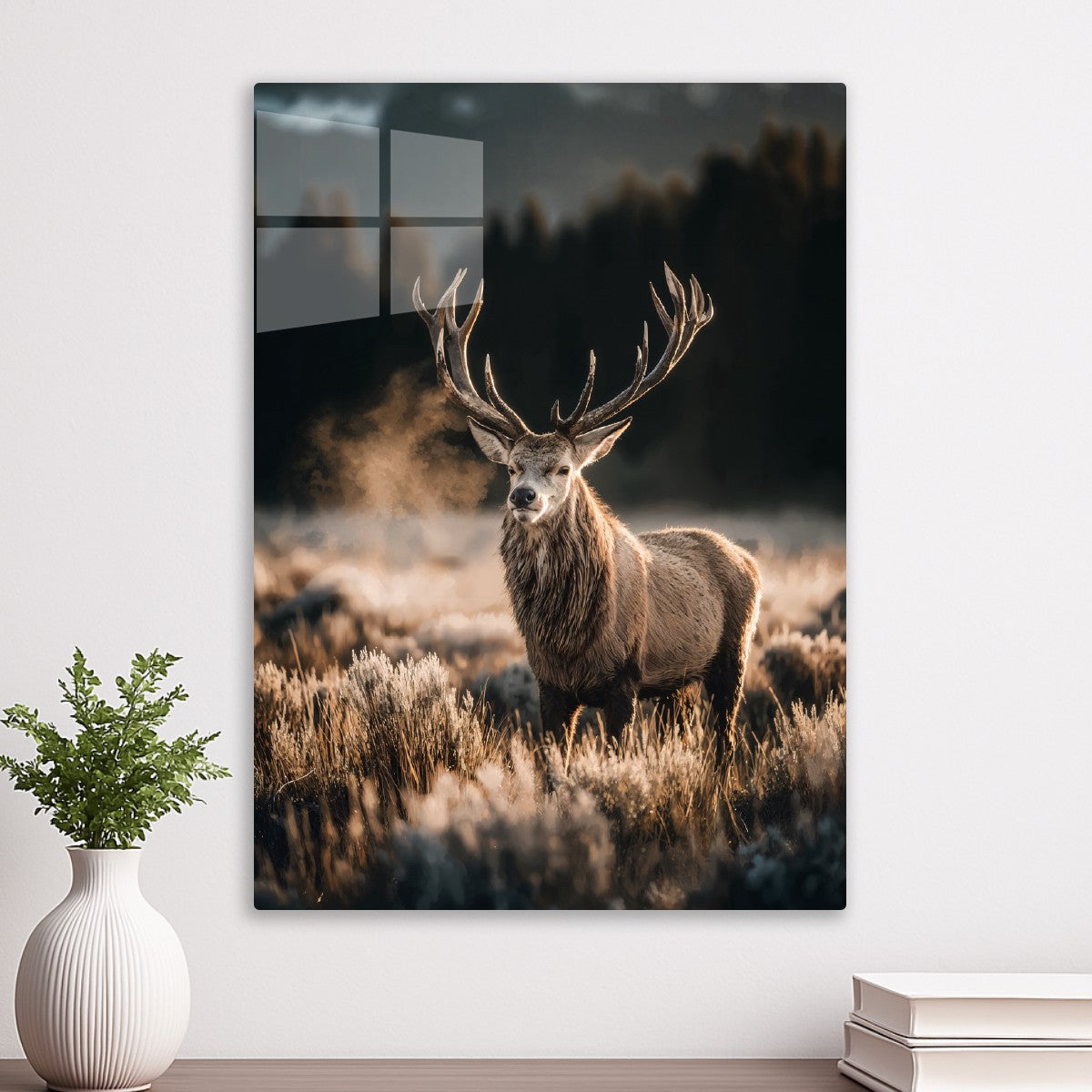 Majestic Stag in Frost