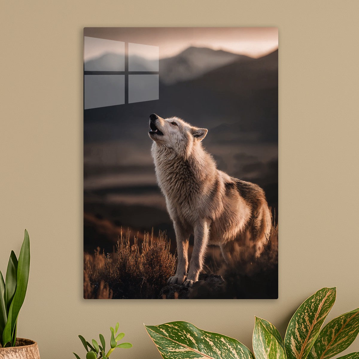 Howling Wolf at Dusk