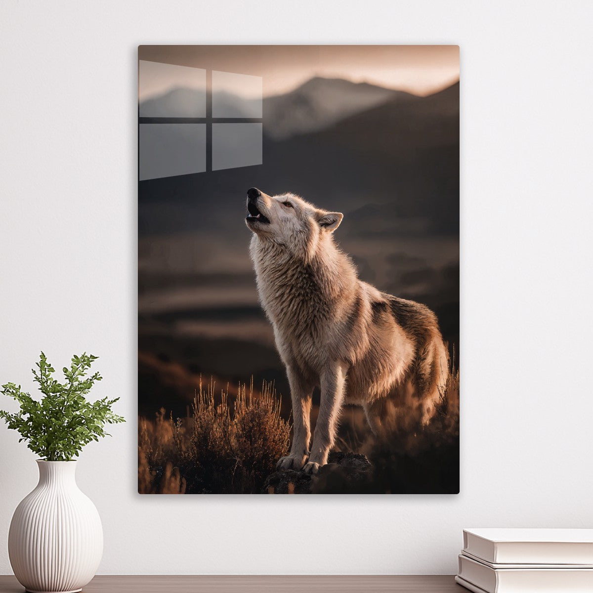 Howling Wolf at Dusk