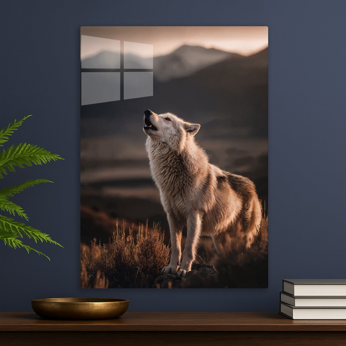 Howling Wolf at Dusk