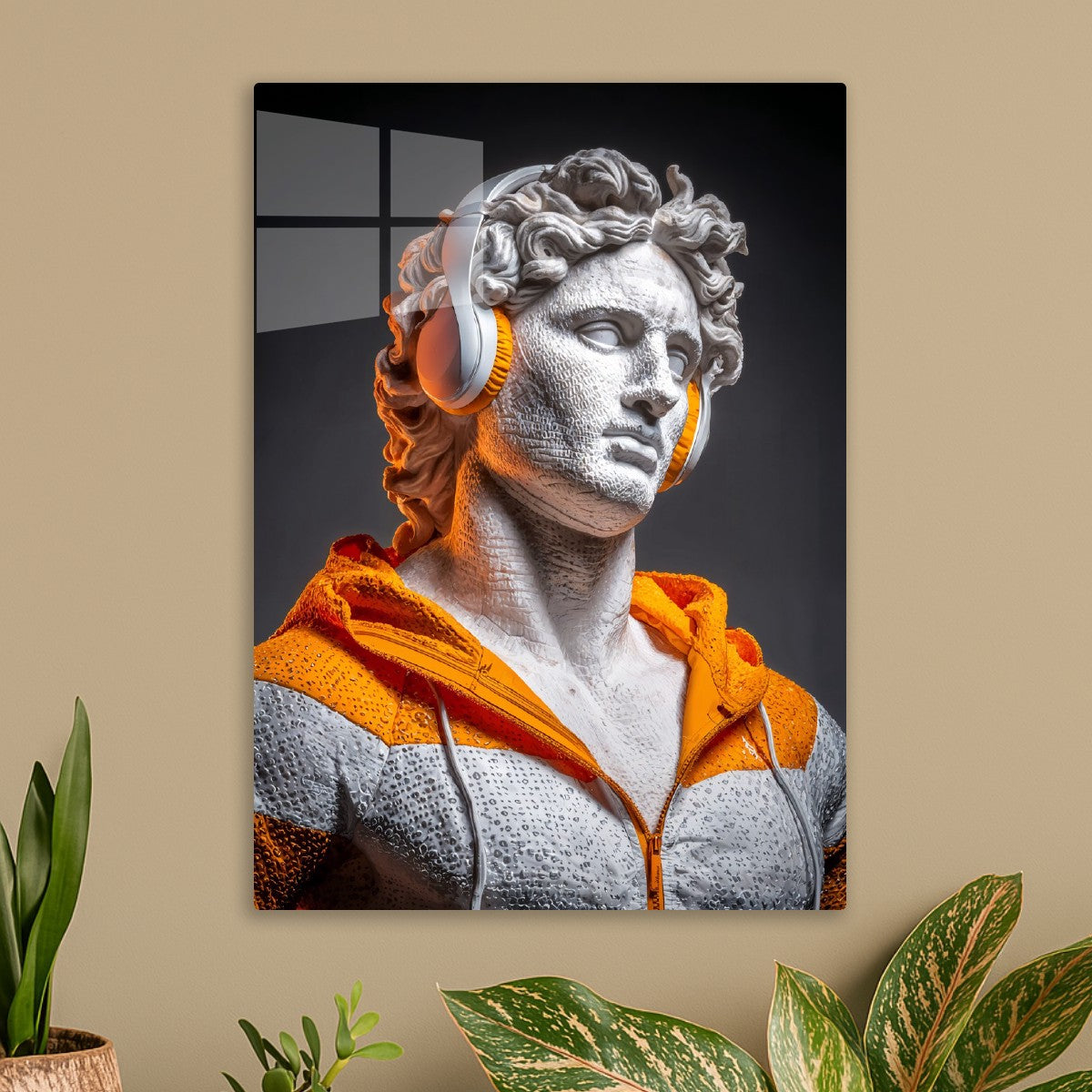 Statue in Headphones