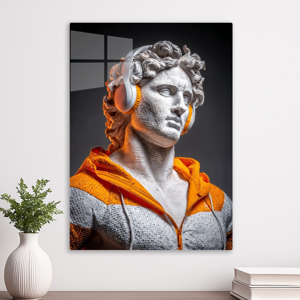 Statue in Headphones