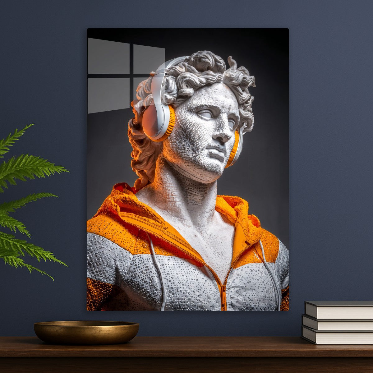 Statue in Headphones