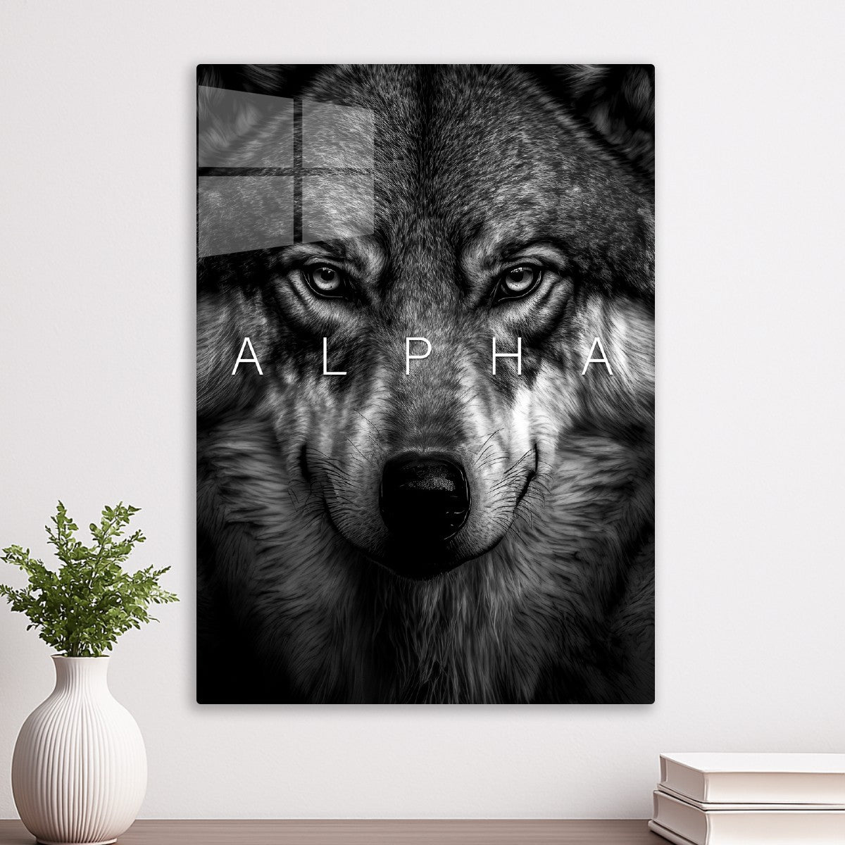 Alpha wolf face