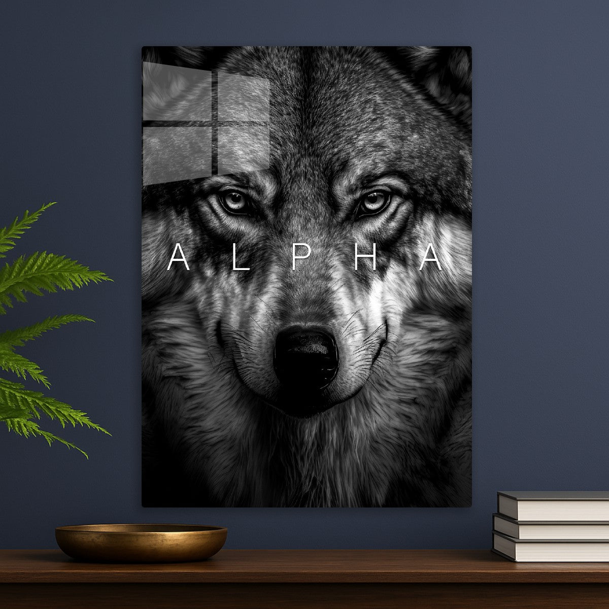 Alpha wolf face