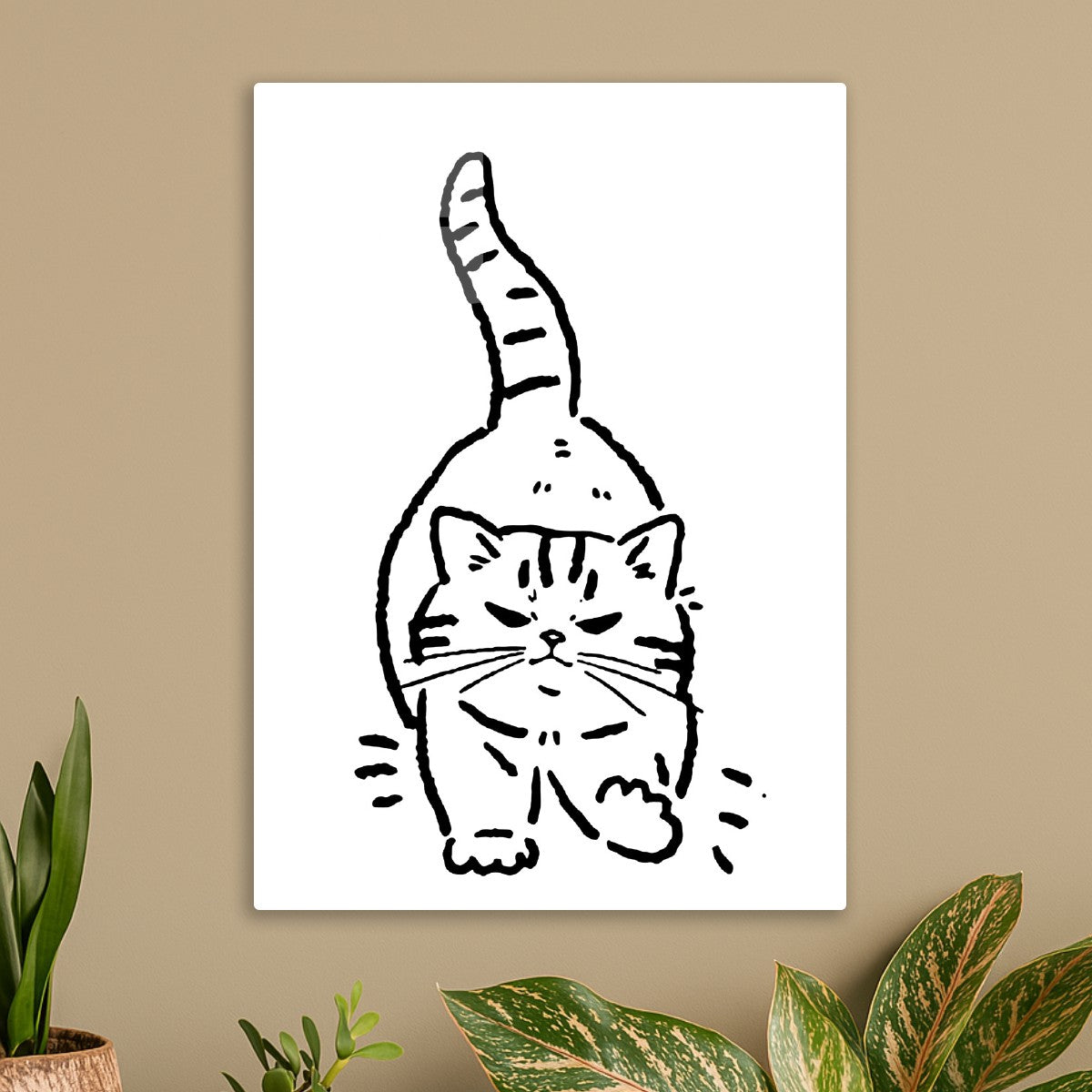 Cat Stretching Illustration