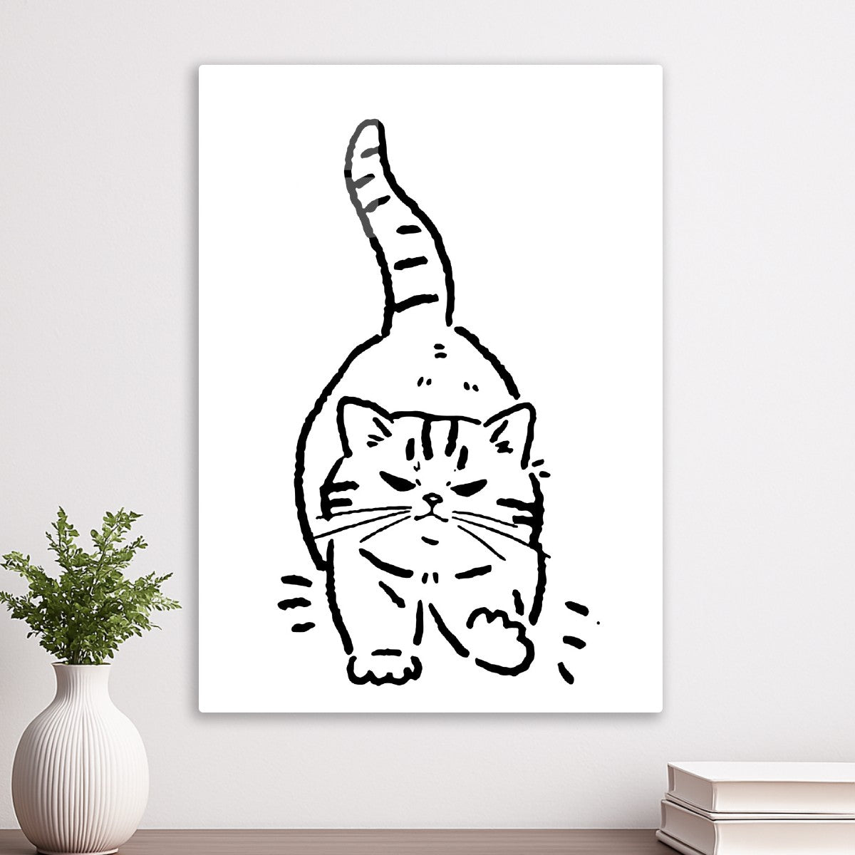 Cat Stretching Illustration