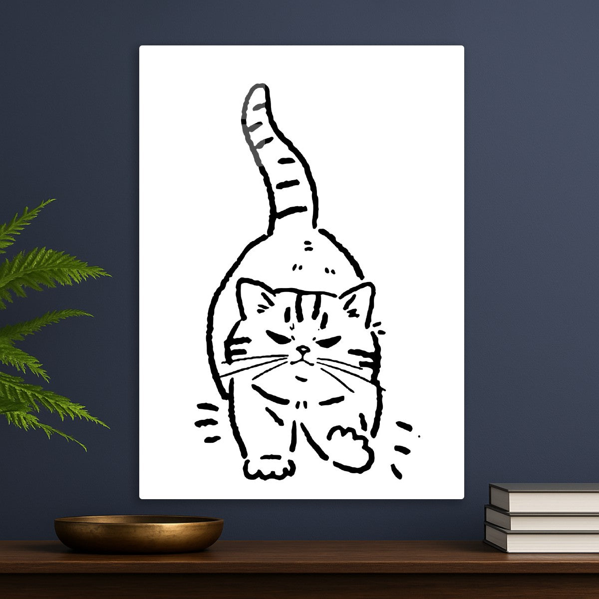 Cat Stretching Illustration