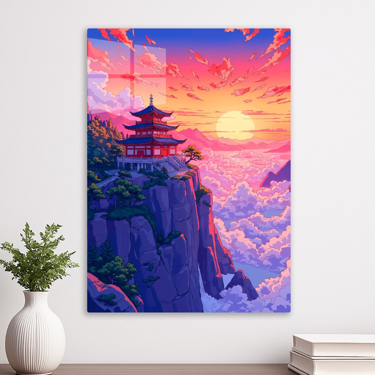 Japanese Shrine temple above the clouds