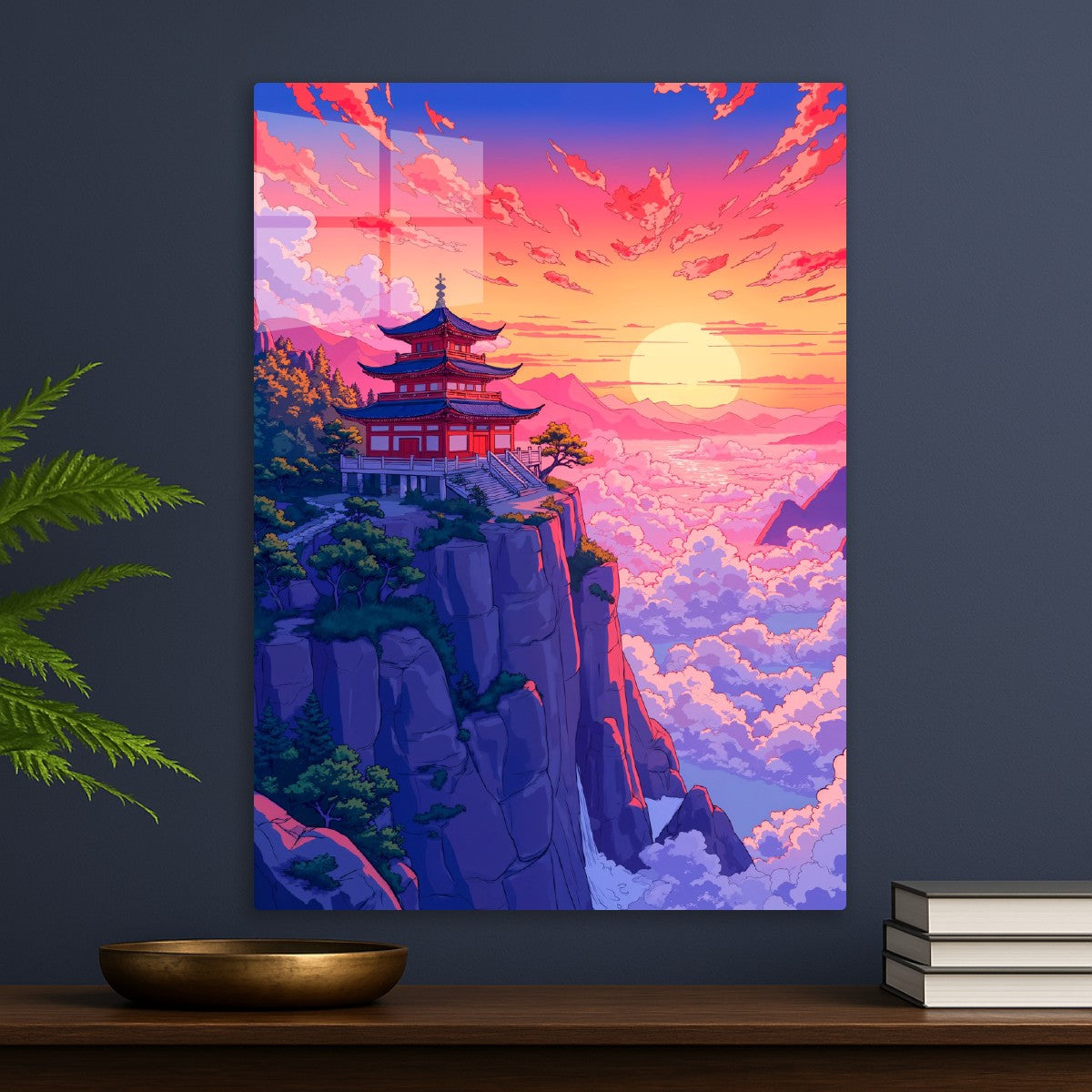 Japanese Shrine temple above the clouds