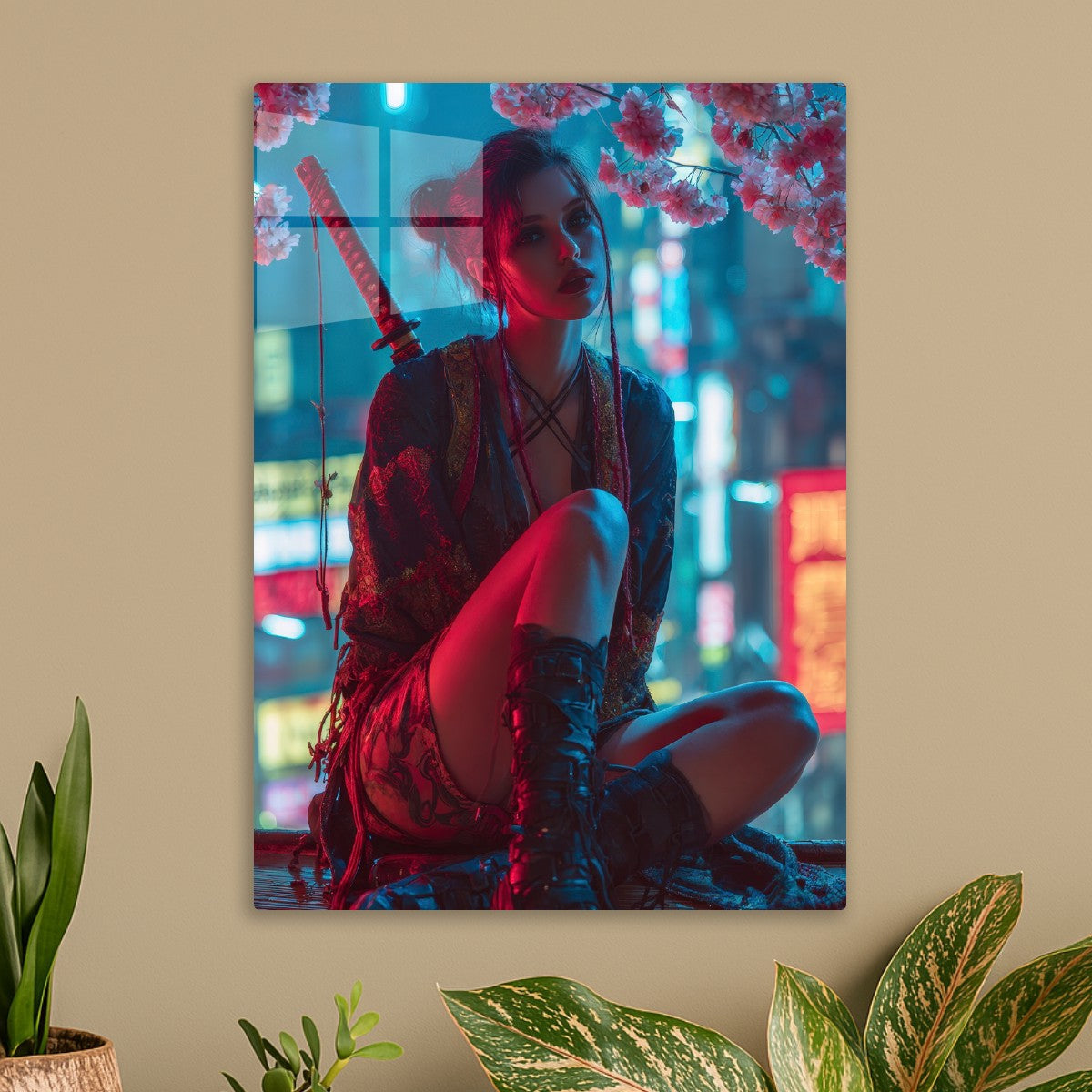 Samurai Girl Cherry Blossoms