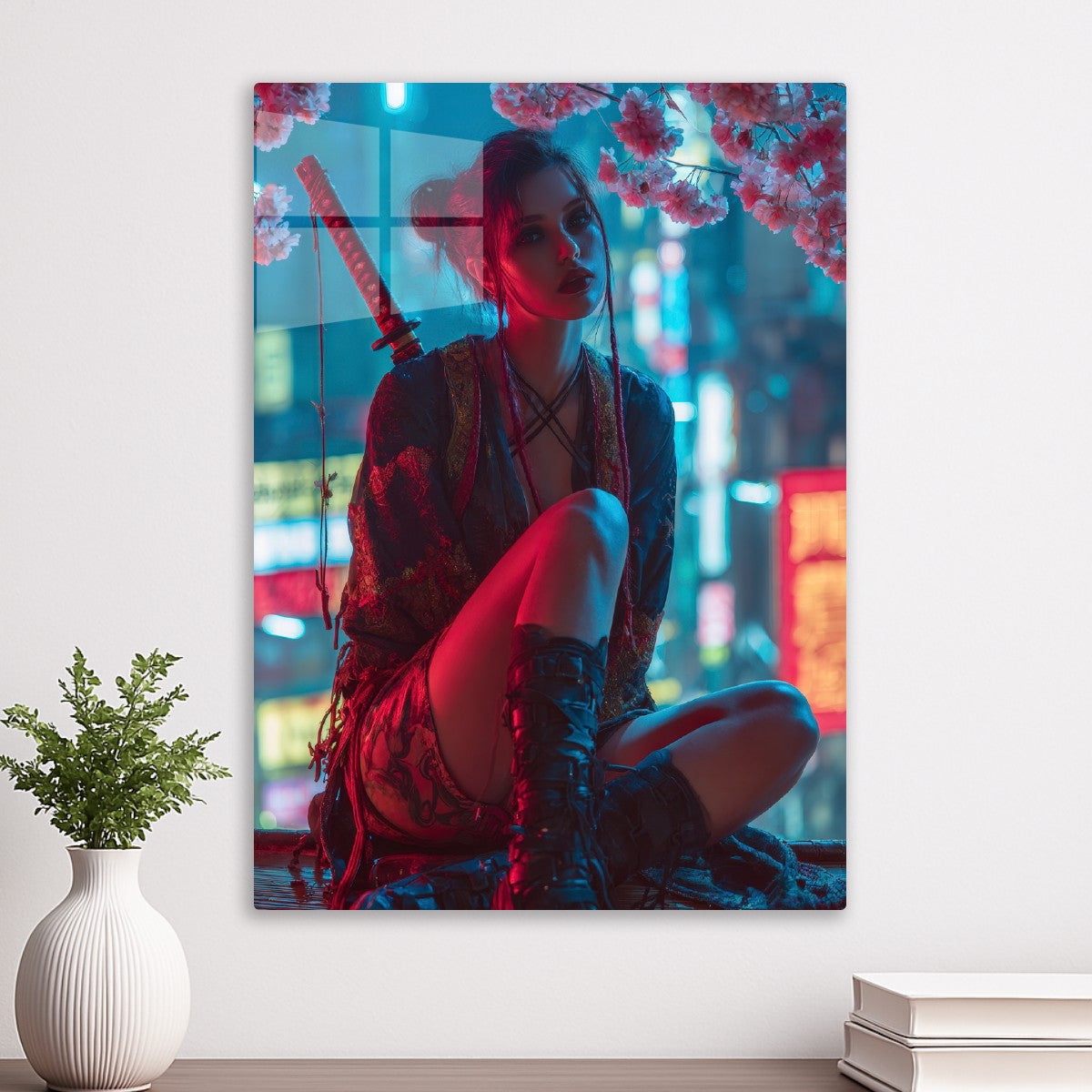 Samurai Girl Cherry Blossoms