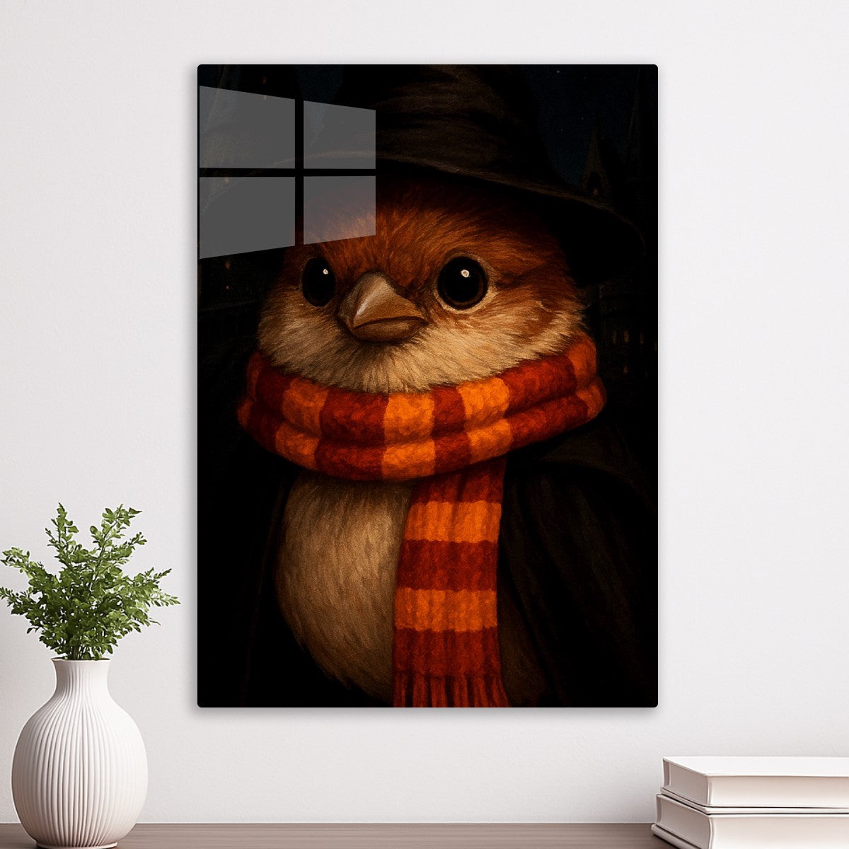 Cute scarf sparrow