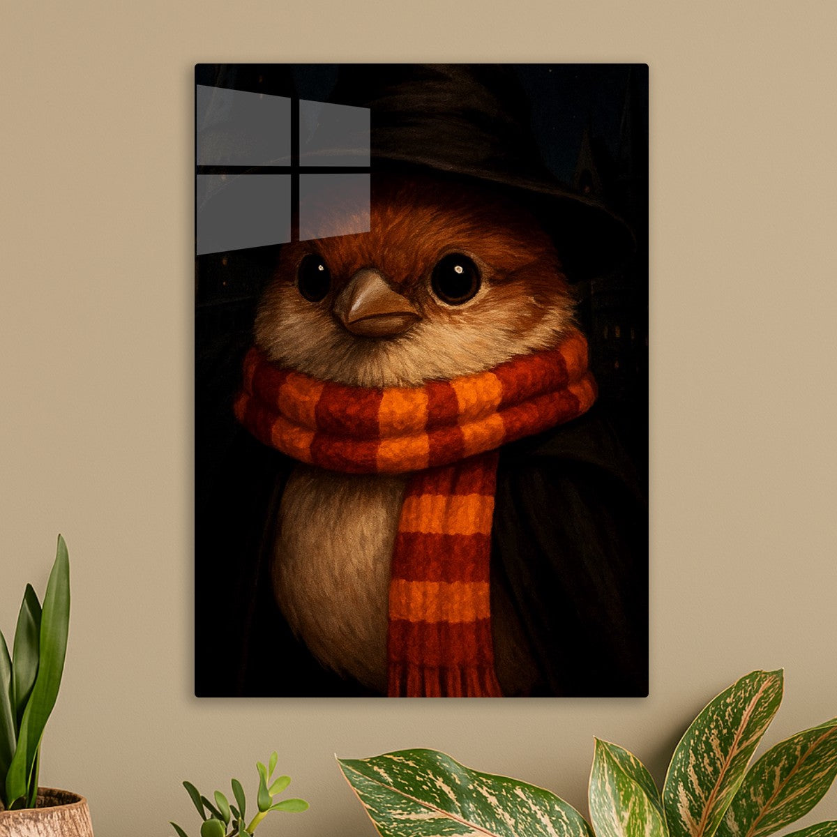 Cute scarf sparrow