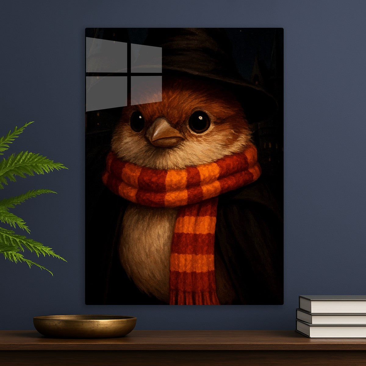 Cute scarf sparrow