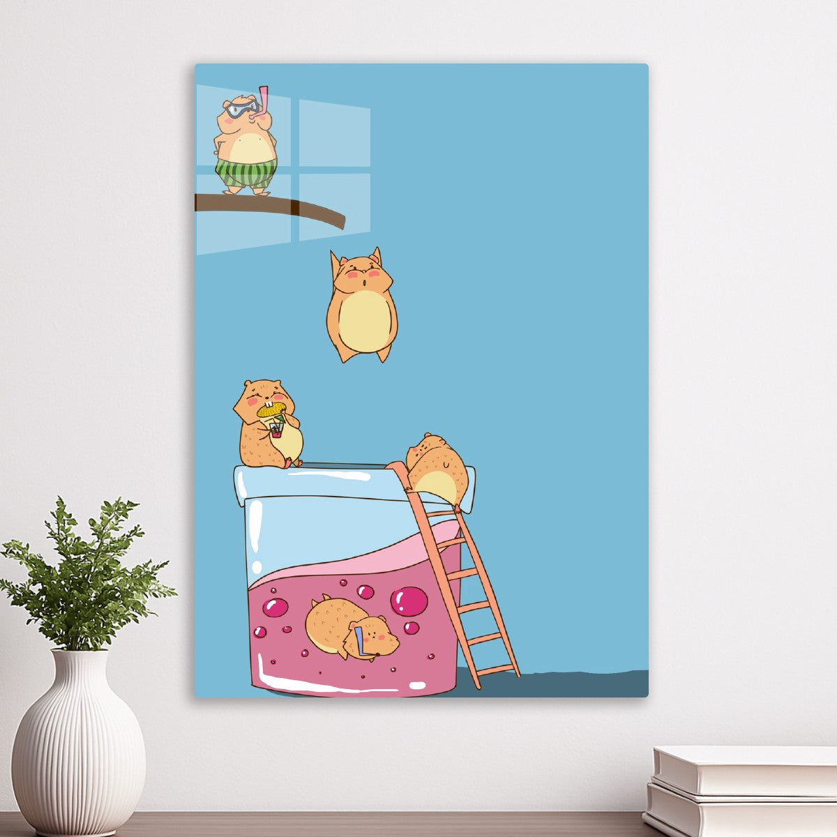 Cute cartoon hamsters  