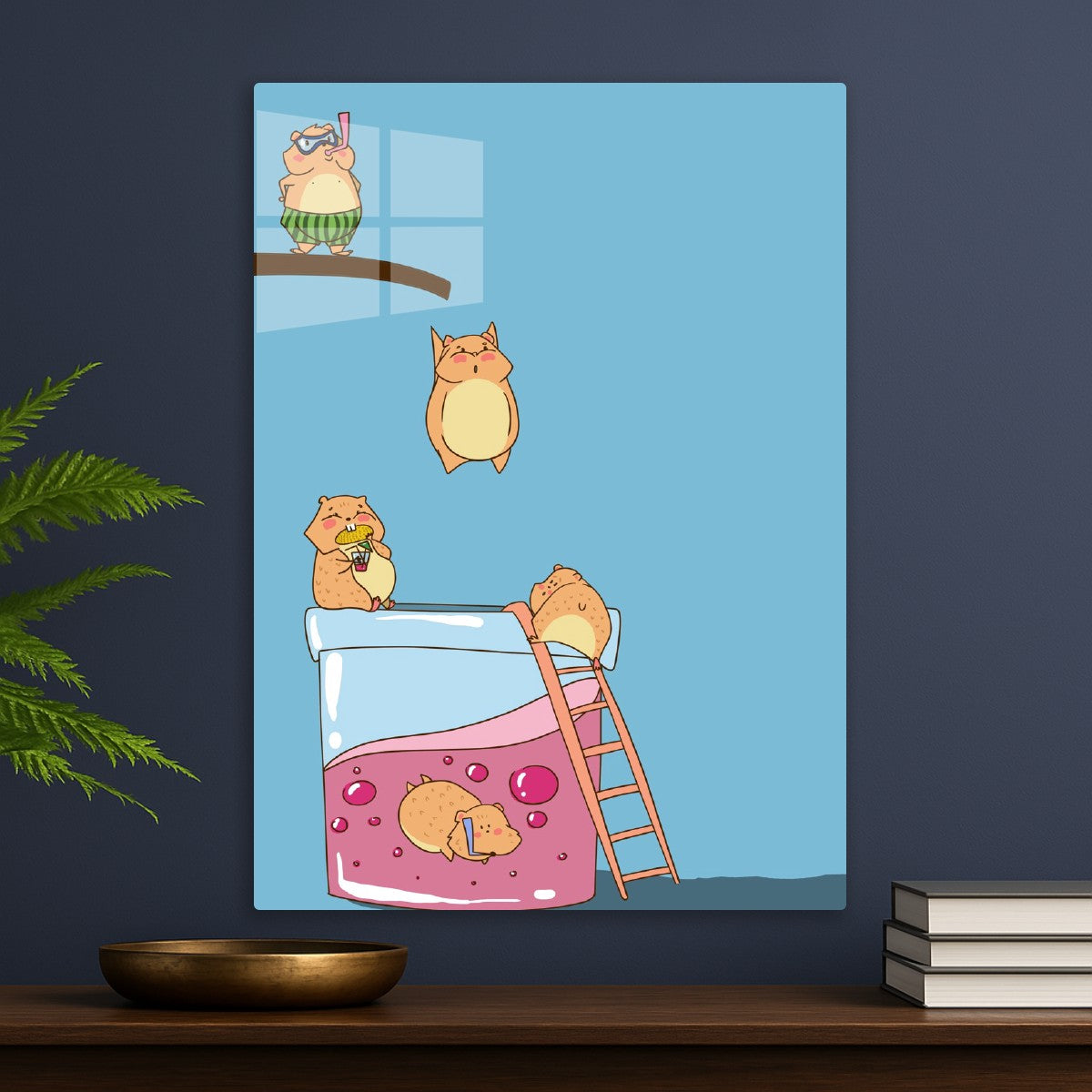 Cute cartoon hamsters  