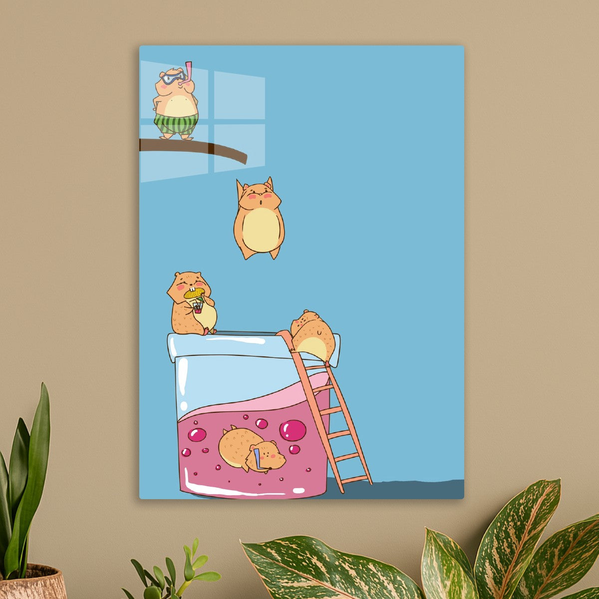 Cute cartoon hamsters  